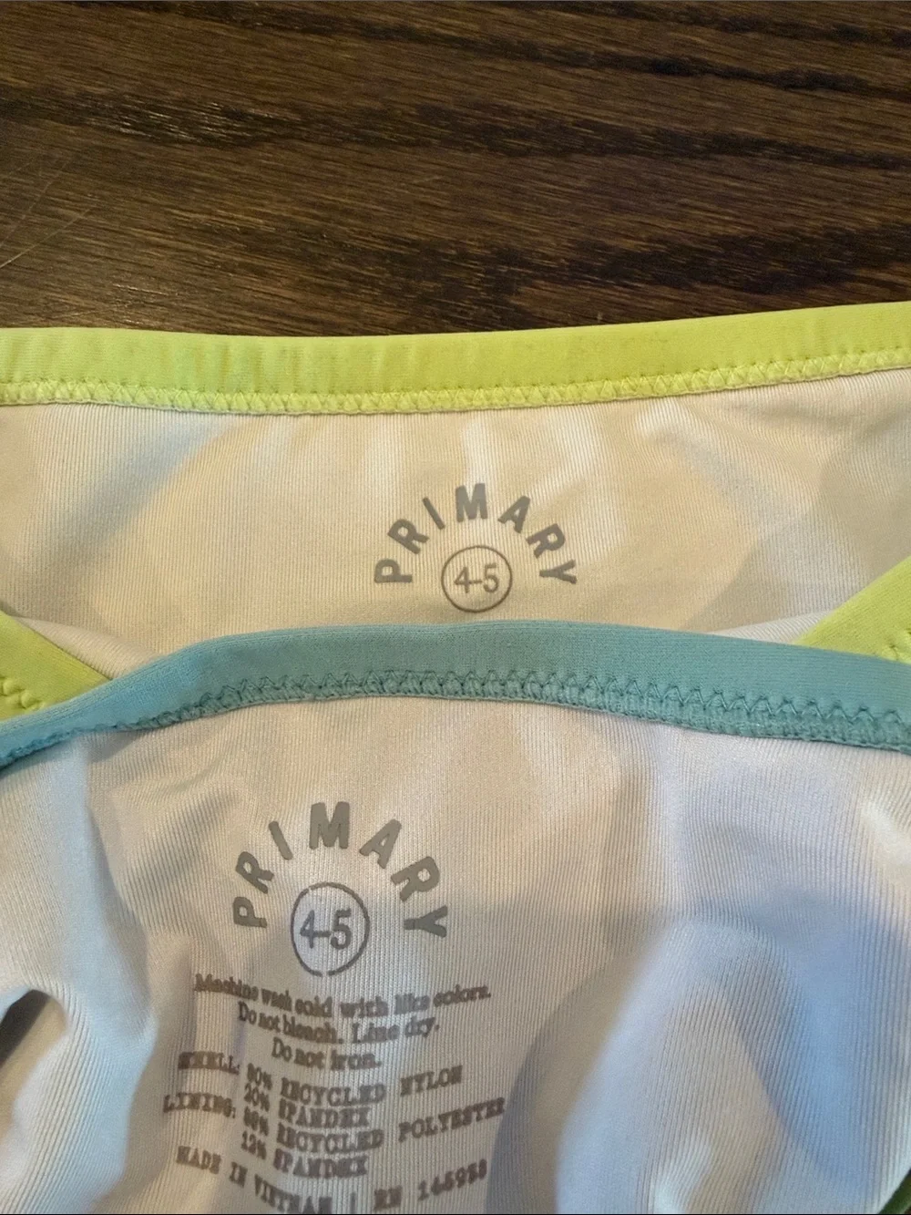 Primary .com Set of Two Bikini Bottoms in Light Blue and Neon Yellow
